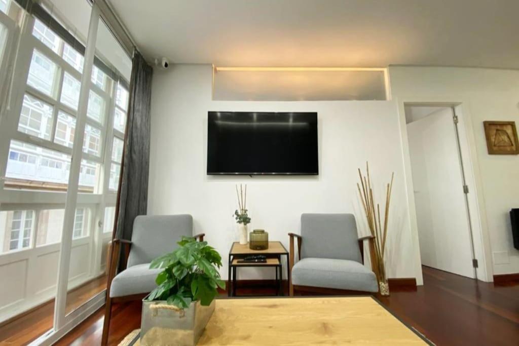 Ferienwohnung Apartamento 2H 2B En El Centro Con Garaje A Coruña Exterior foto